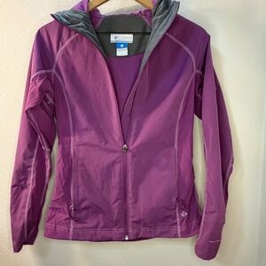 Columbia Interchange Jacket Purple Hooded Lightweight Zip Up Women's Size S